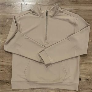 Skechers Women’s Tan Quarter Zip-Up Pull Over Sweater - L - NWOT